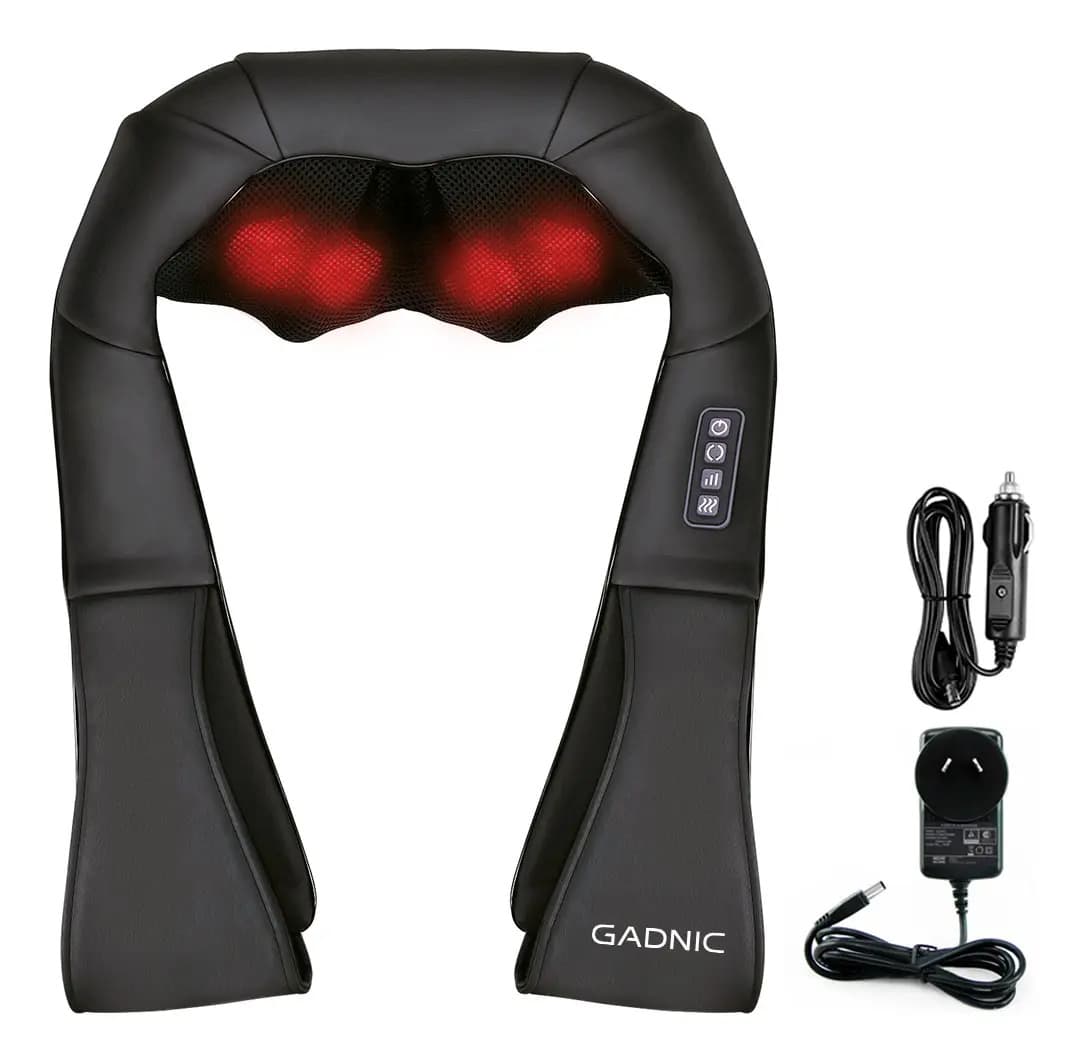 Masajeador Cervical Gadnic Cedro 8 Nodos Calor Infrarrojo Silencioso 24W