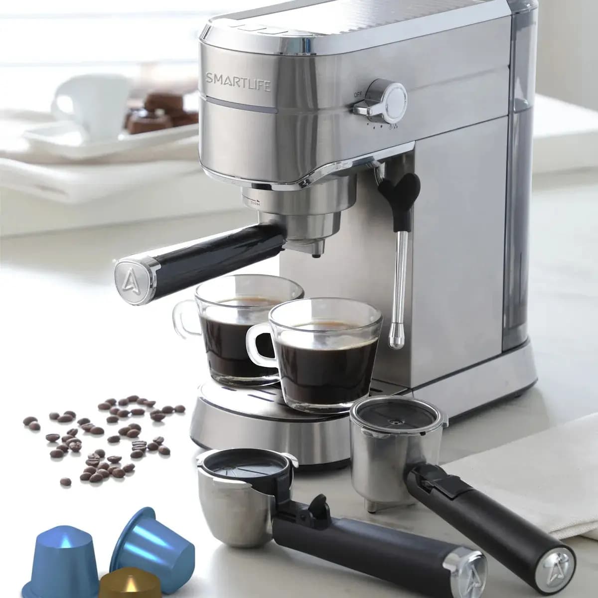 Cafetera Smartlife 3 en 1 cápsulas Nespresso, Dolce Gusto y café molido — imagen 3