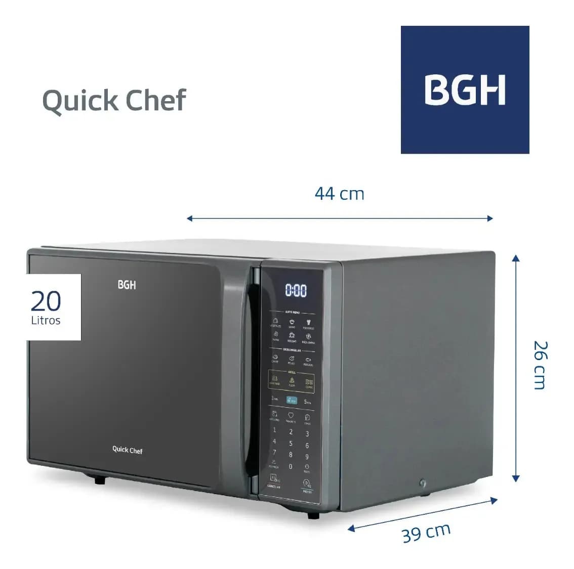 Microondas Bgh Digital Quick Chef Eco 20 Litros B120ds20 — imagen 2