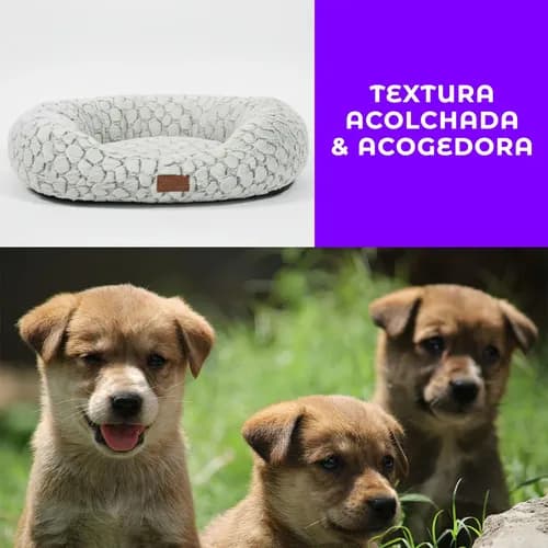 Cucha Cama Ma37 antiestrés gato perro color blanco Electroland — imagen 3