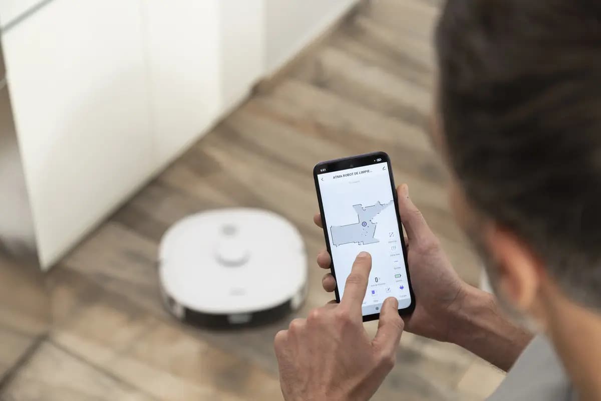 Aspiradora Robot Atma Smart ATAR2123PI Mapeo Láser 2 en 1 Blanca — imagen 2