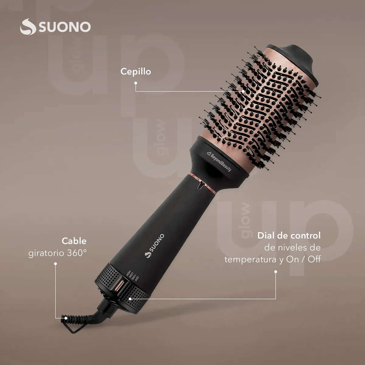 Cepillo Secador Voluminizador Suono 3 Niveles — imagen 2