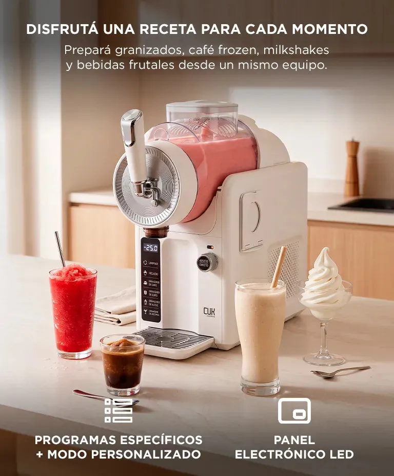 Máquina de Granizados y Helado CUK by Gadnic MHELA011 — 2 L, Compresor — imagen 3