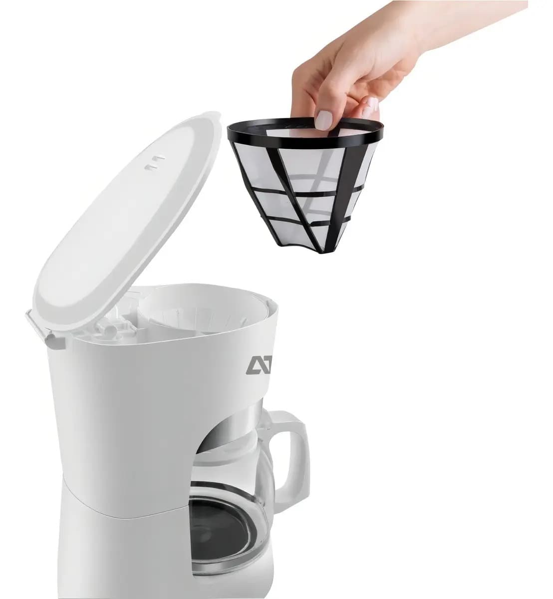 Cafetera de filtro Atma CA8133 semiautomática blanca — imagen 3