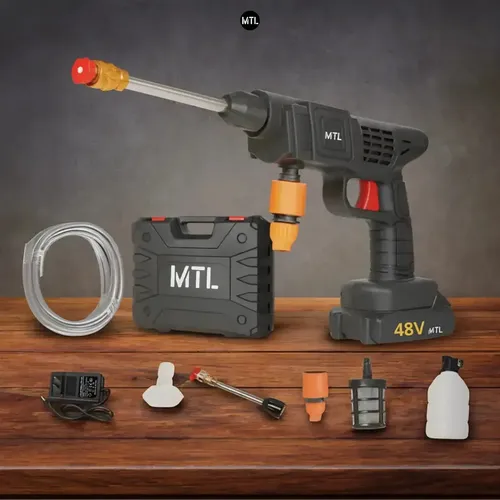 Hidrolavadora Inalámbrica MTL RB0034 — 48V, Bomba de Cobre, Manguera 6 m