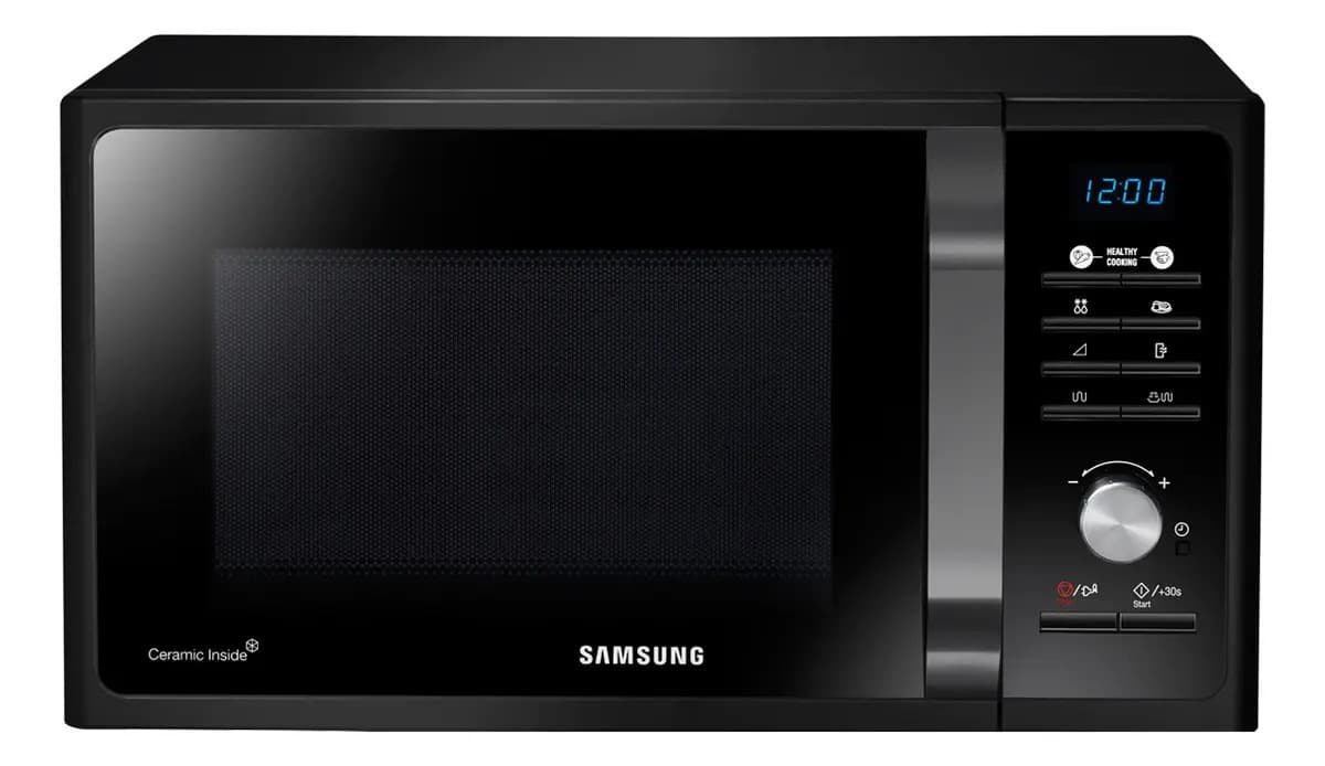 Microondas Grill Samsung De Interior Cerámico Mg23f3k3tak 23L Negro — imagen 2
