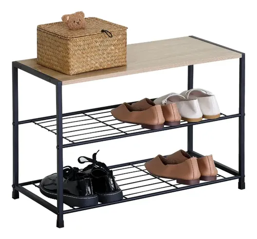 Organizador Zapatero Jazak 3 Niveles Con Asiento