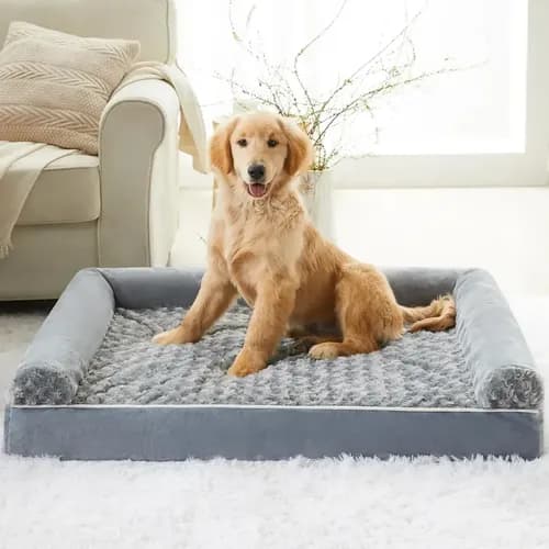 Cama Ortopédica Para Perro Memory Foam Gel Antideslizante Gris Wbpetbed-01 — imagen 3