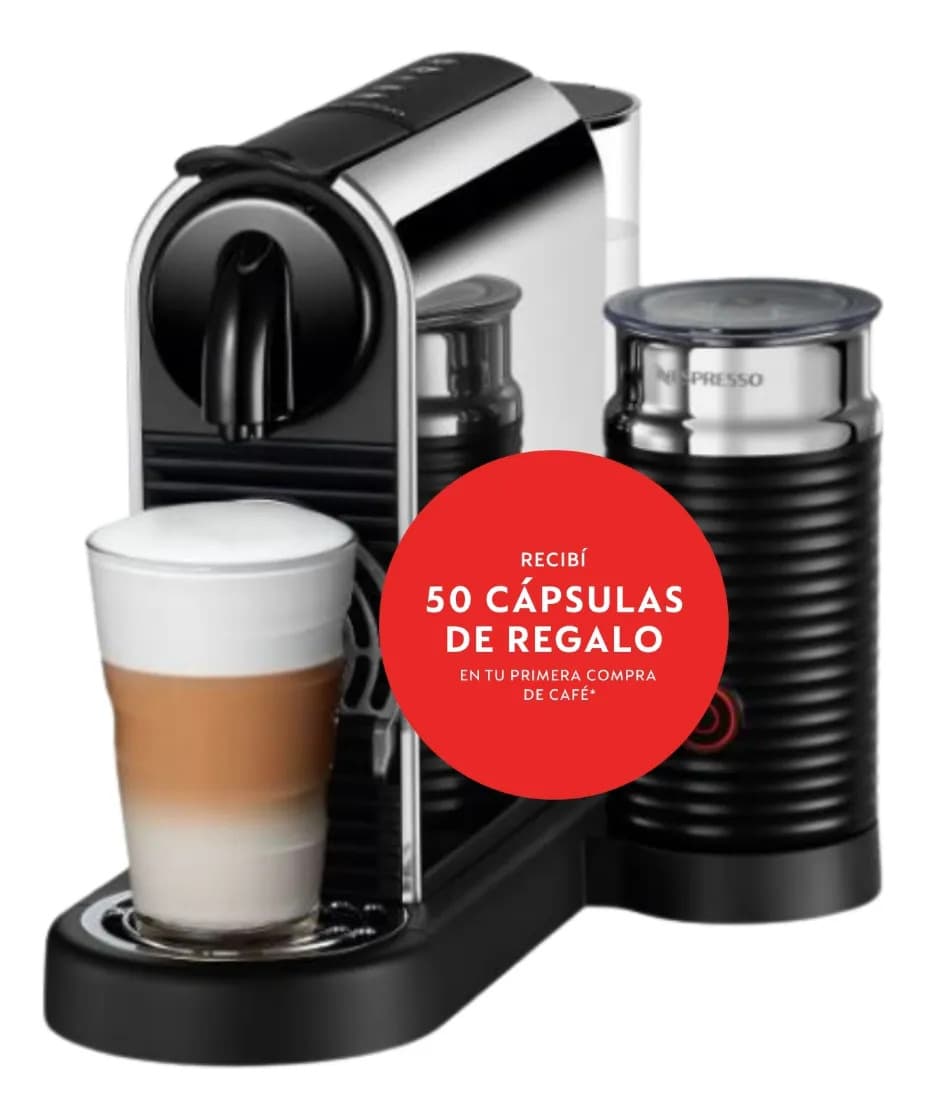 Cafetera Nespresso Citiz & Milk Platinum con espumador