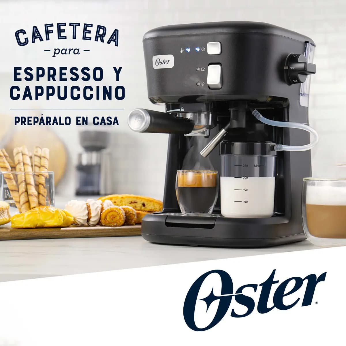 Cafetera espresso Oster BVSTEM5501B negra — imagen 3
