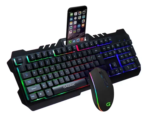 Kit Gaming Teclado y Mouse Gadnic Iluminación LED RGB Alta Precisión