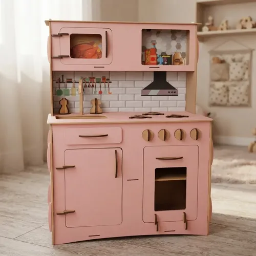 Cocina Minichef Pintada Juguete Madera Niños Niñas Infantil