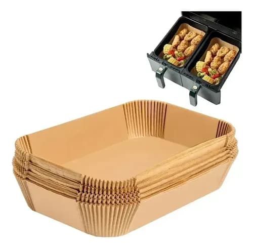 X100 Moldes de Papel Antiadherente Levys Bazar — 21 cm, Rectangulares, Descartables