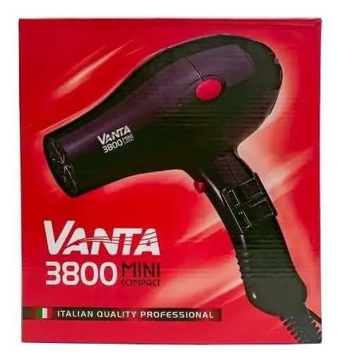 Vanta 3800 Mini Compact Secador Pelo Profesional 1800w Rojo Color Negro — imagen 3