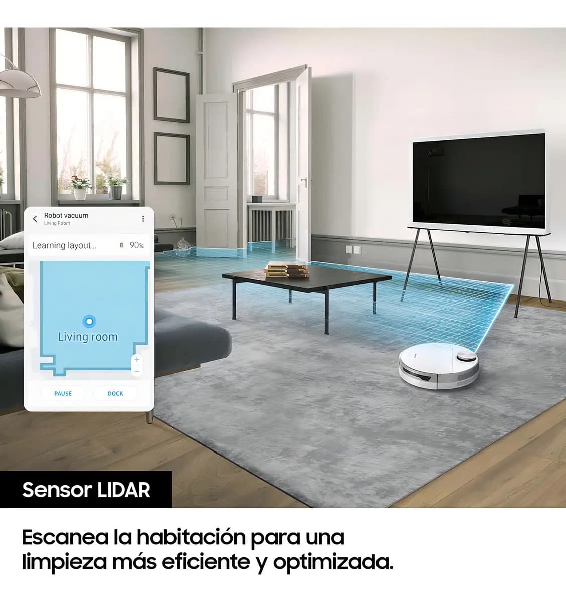 Aspiradora Robot Samsung Jetbot Lidar Mapping Dig. Inverter — imagen 3