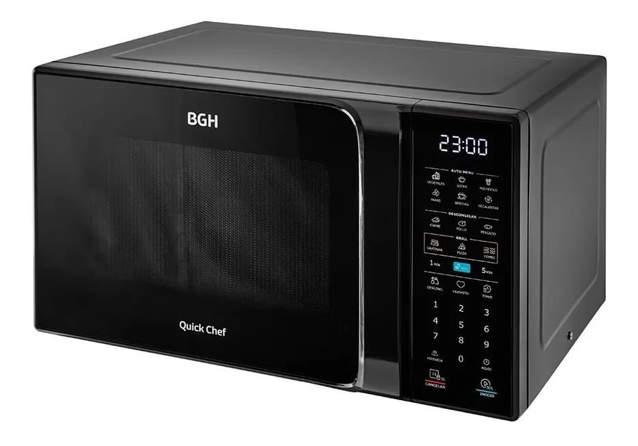 Microondas Bgh Eco Negro Digital 23 Litros 800w Negro — imagen 2