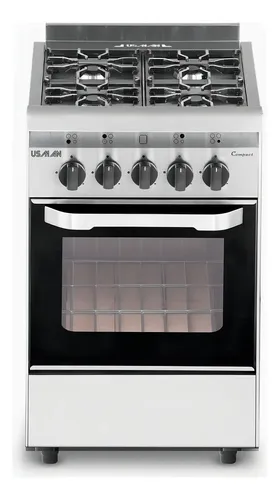 Cocina Industrial Usman Compact — 52 cm, 4 Hornallas, Sin Válvulas de Seguridad