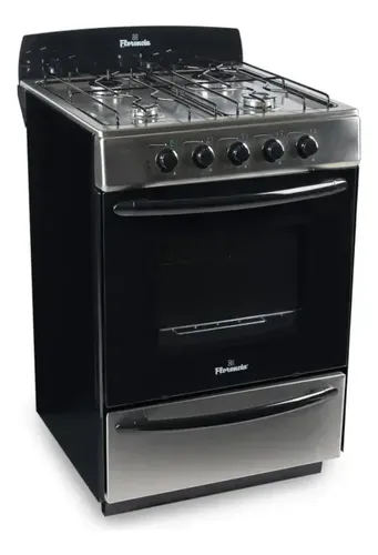 Cocina Florencia 5518F — 56 cm, Acero Inoxidable, Horno de 65 Litros