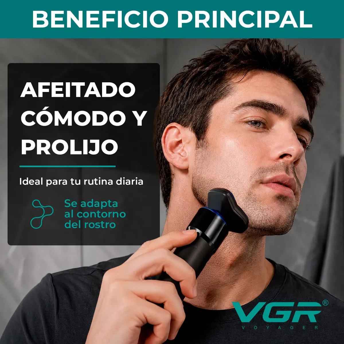 Afeitadora Eléctrica VGR V-325 Recargable — imagen 2