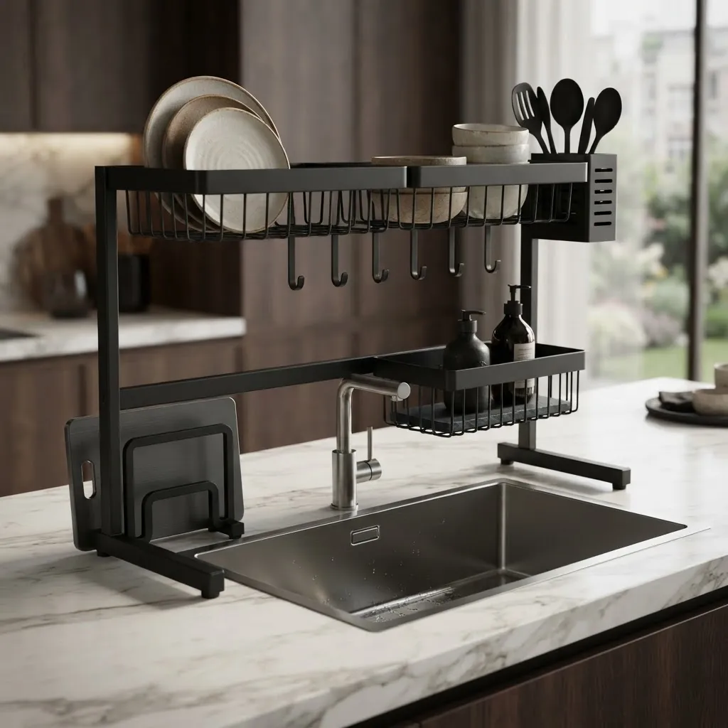 Rack Escurridor De Platos Sobre Bacha 65cm Acero Inoxidable — imagen 2