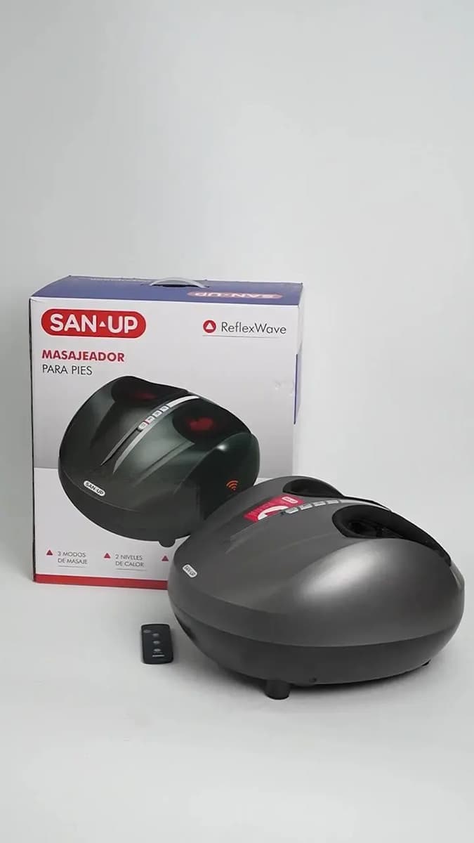 Masajeador De Pies San Up Reflexwave 3 Niveles De Calor Y Modos Masaje + 2 Niveles De Intensidad - Gris — imagen 2