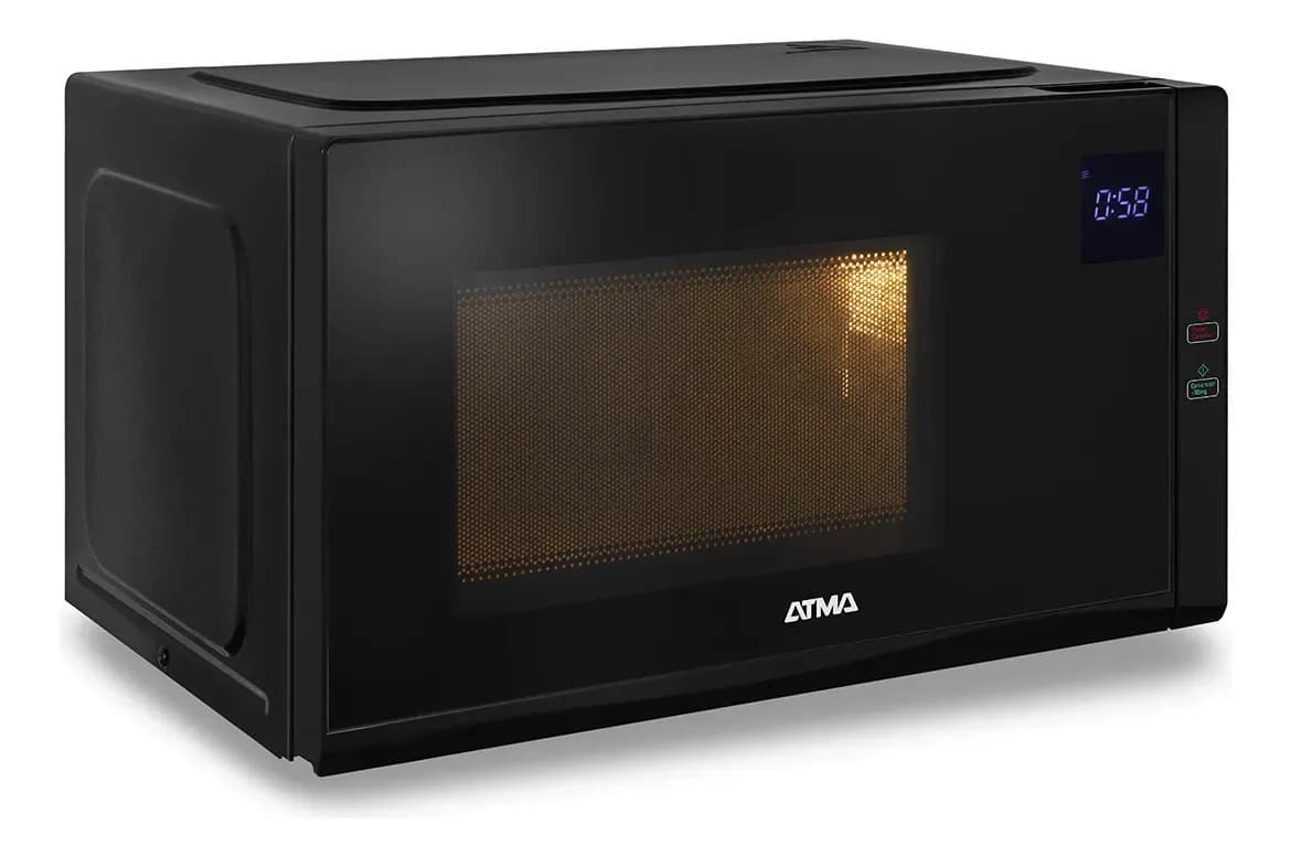 Microondas Atma 25l Full Screen Con Grill Digital Negro — imagen 2