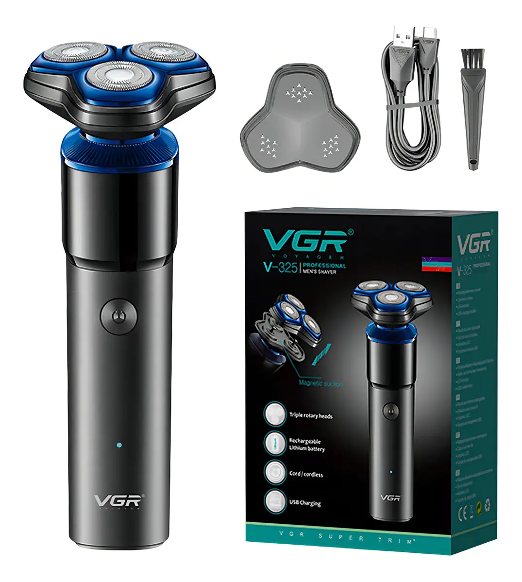 Afeitadora Eléctrica VGR V-325 Recargable