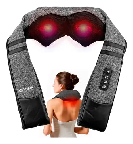 Masajeador De Cuello Gadnic Yapeyu Cervical Shiatsu Calor Infrarrojo 8 Nodos 3 Niveles