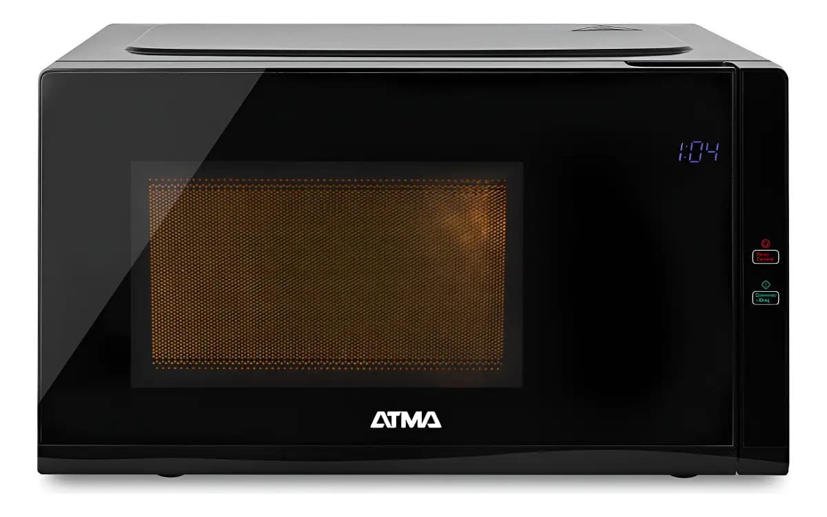 Microondas Atma 25l Full Screen Con Grill Digital Negro