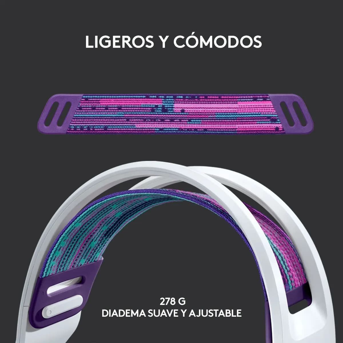 Auriculares Logitech G733 Inalámbricos Color Blanco — imagen 2
