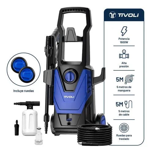 Hidrolavadora Tivoli HLT-100 — 125 Bar, 1,6 kW, con Ruedas