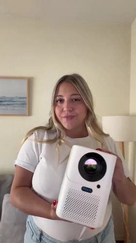 Mini Proyector Portátil 4k Fika B2 Full Hd 1080p 14000 Lumens 300 ANSI Lumens Android Wifi Cine Color Blanco — imagen 2