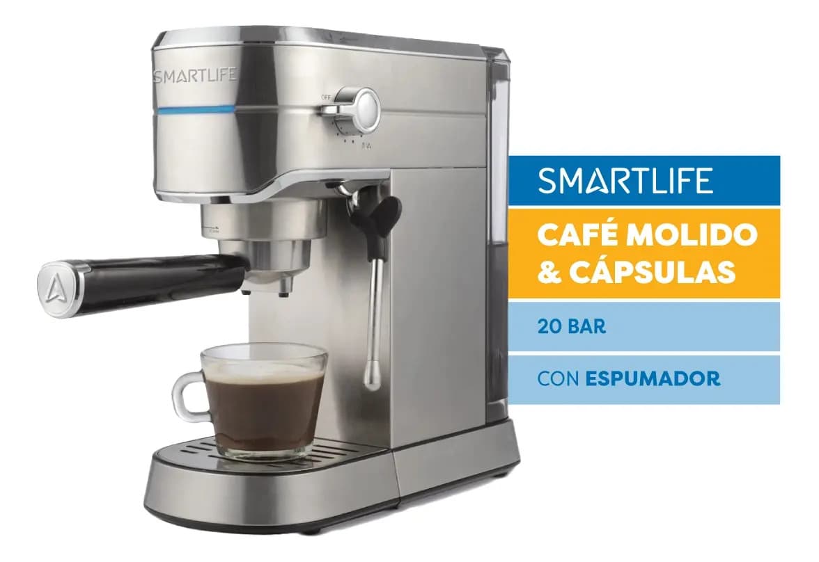 Cafetera Smartlife 3 en 1 cápsulas Nespresso, Dolce Gusto y café molido — imagen 2