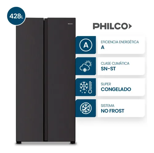 Heladera No Frost Philco PHSB450 Side by Side — 428 Litros, Freezer de 167 L