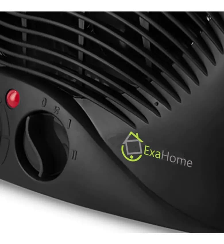 Caloventor Exahome Unico Con Termostato 2 Años De Color Negro — imagen 4