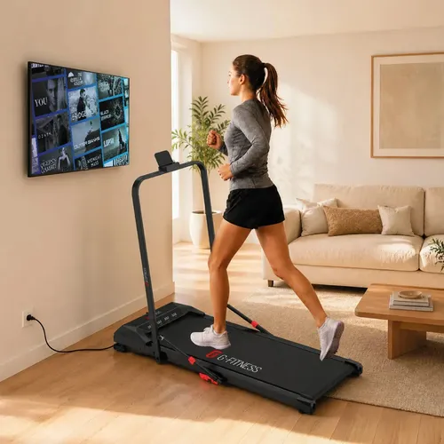 Cinta Caminadora Electrica Plegable Hidraulico 1.5 Hp G-fitness Control Inclinación 2 Niveles 90kg 10km