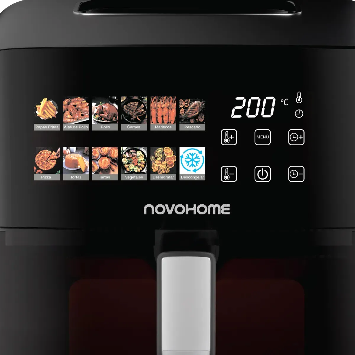 Freidora de Aire Novohome AH 802 WIX — 8,5 Litros, 1,7 kW, con Ventana — imagen 4