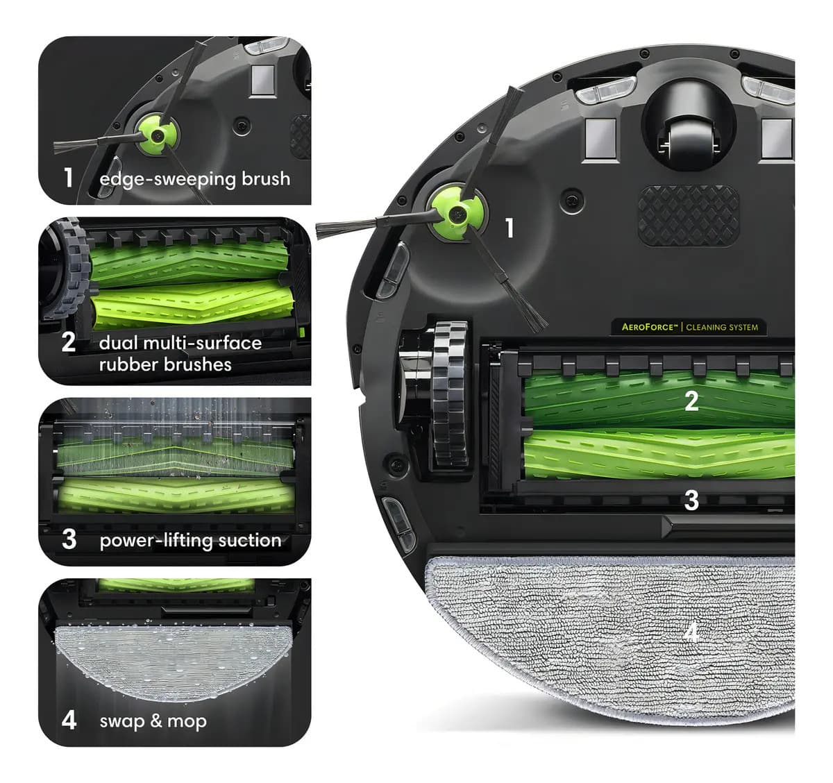 Irobot Roomba Combo I5+ - Robot Aspirador Y Trapeador De Va. Color Tejido Neutro — imagen 2