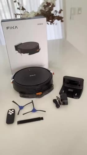 Aspiradora Y Trapeadora Robot Fika SENSE Antichoque Con App Wifi Color Negro — imagen 2
