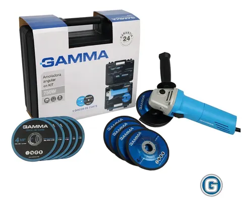 Amoladora Angular Gamma G1910KAR — 750 W, 1,5 Kilos