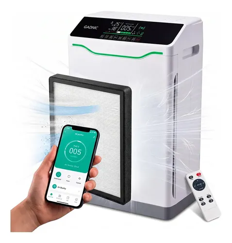 Purificador Aire Inteligente Gadnic Filtro Hepa Y Uv C 85w Nanocristales 7 Etapas App Tuya