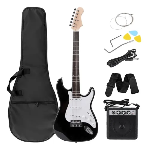 Guitarra Eléctrica Femmto EG001 con Amplificador, Negra