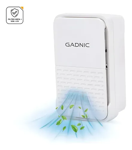 Purificador De Aire Gadnic 3 En 1 Ionizador Hogar Silencioso Blanco