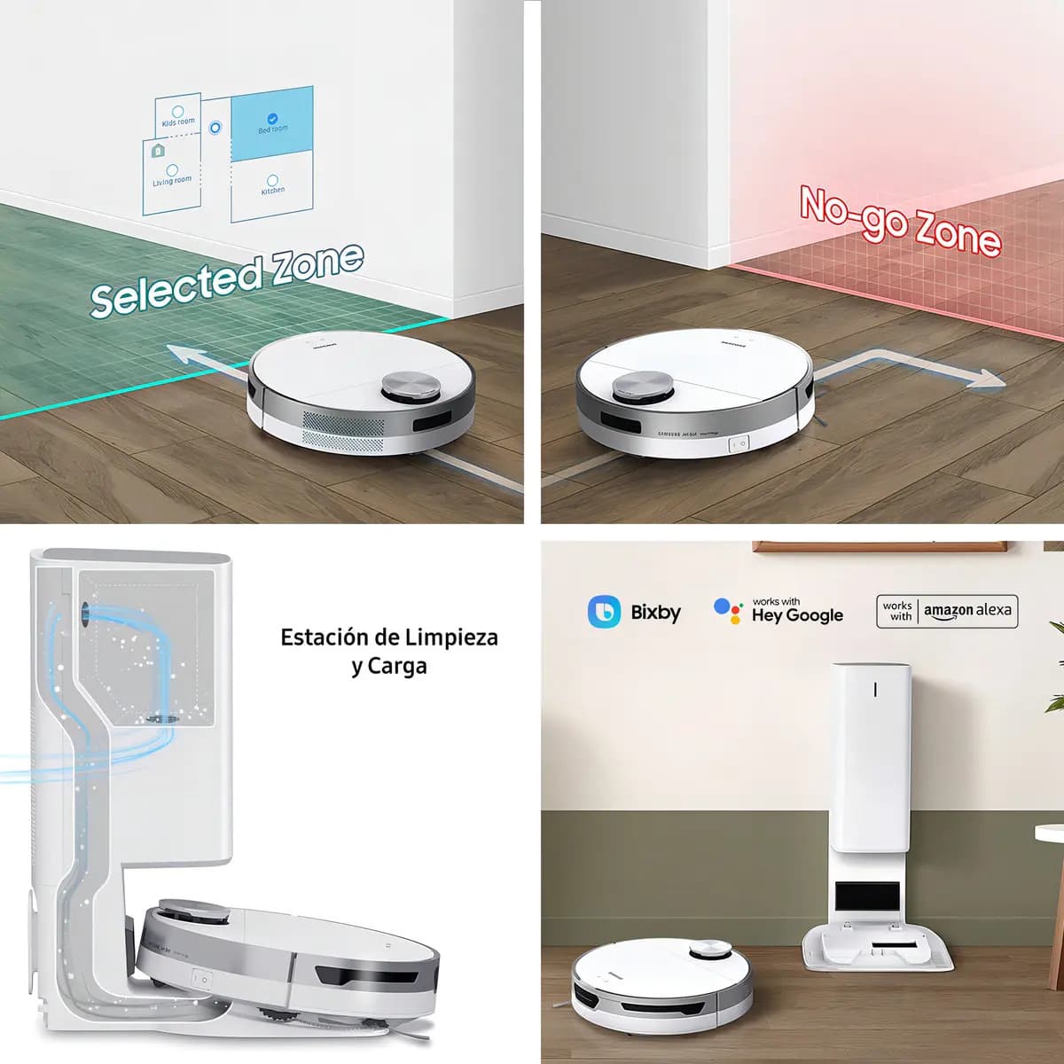Aspiradora Robot Samsung Jetbot Lidar Mapping Dig. Inverter — imagen 5