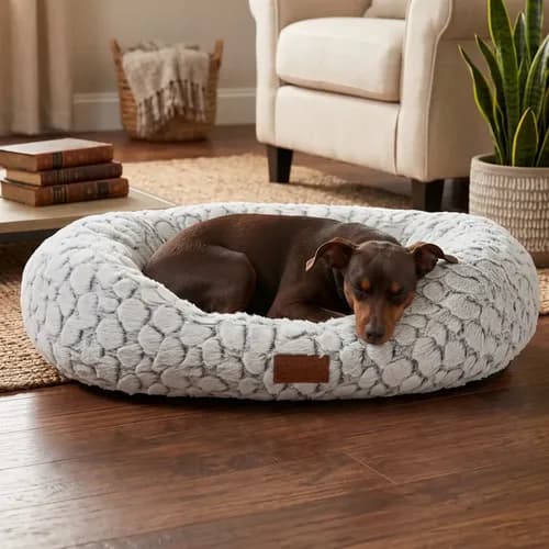 Cucha Cama Ma37 antiestrés gato perro color blanco Electroland