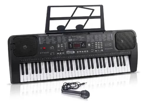 Teclado Musical Electrónico Dyvan T61 con Atril
