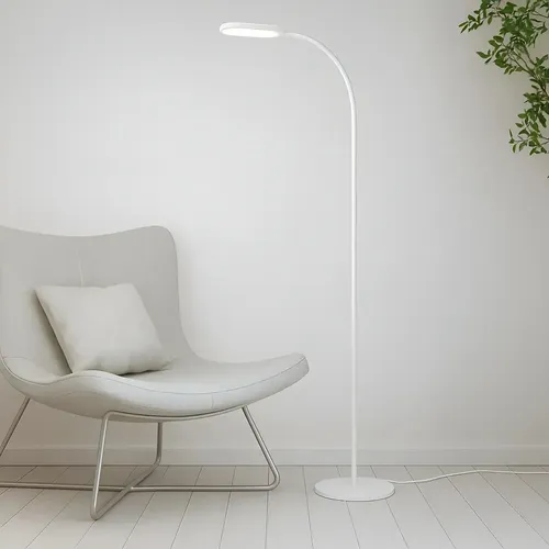 Lampara De Pie Led 10w Touch Dimer Brazo Flexible Ldp10 Blanco Dimerizable