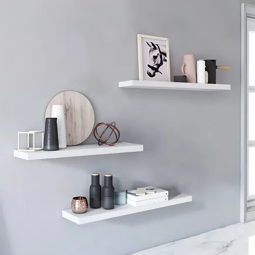 Estante Flotante Exahome Melamina Blanca 40x20x1.8 cm Invisible