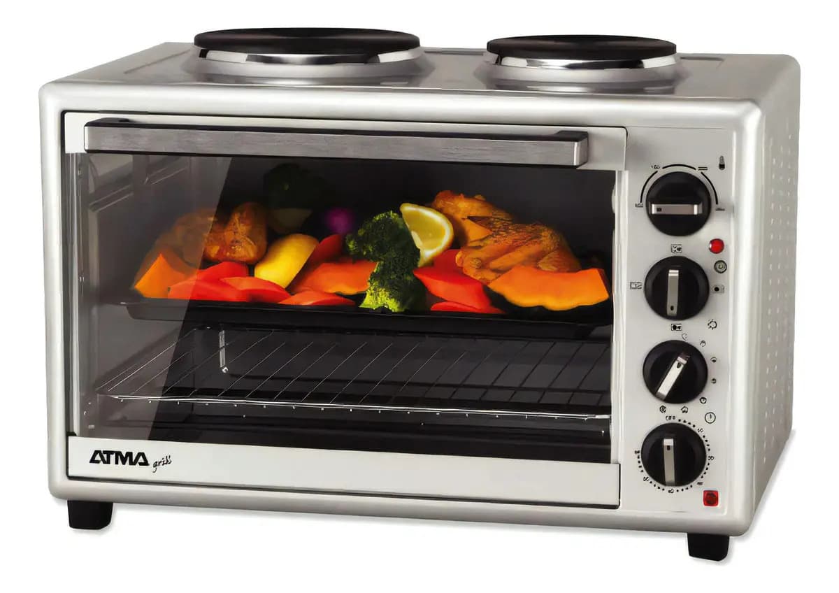 Horno Eléctrico Grill Atma Capacidad 40 Litros 2 Anafes