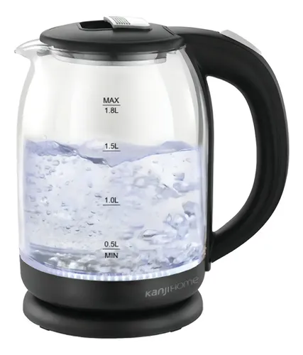 Pava Vidrio Hervidora Kanji Home Kjh-pe15004s Color Negro